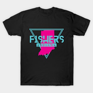 Fishers Indiana Retro Vintage Triangle IN T-Shirt